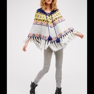 NWT Free People Fair Isle Poncho